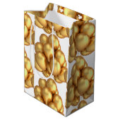 Gold Balloons Papiertas Medium Cadeauzakje (Achterkant Gekanteld)