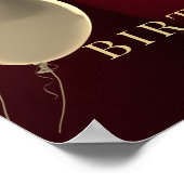 Gold balloons photo birthday welcome poster (Hoek)