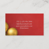 Gold Balloons Red Background Moderne Visitekaartje (Achterkant)