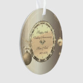 Gold Balls Diamonds 50ste bruiloft Jubileum Ornament (voorkant)