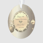 Gold Balls Diamonds 50ste bruiloft Jubileum Ornament (voorkant)