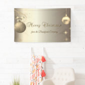 Gold Balls Snowflakes Stars Company Spandoek (Insitu)
