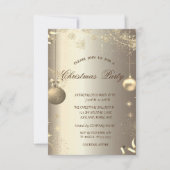 Gold Balls Snowflakes Stars Zakelijke Kerst Kaart (Voorkant)