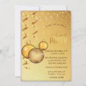 Gold Balls, String Lights Company, kerstparty Kaart (Voorkant)