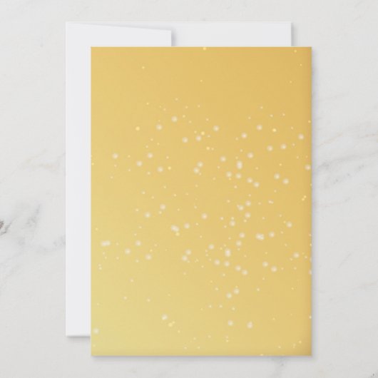 Gold Balls, String Lights Company, kerstparty Kaart (Achterkant)