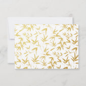 Gold Bamboo & Double Happiness Chinese RSVP Kaartje (Achterkant)