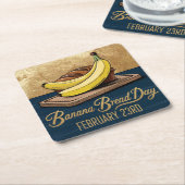 Gold Banana Bread Day Onderzetter Set (Schuin)