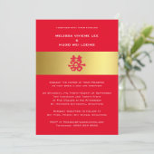 Gold Band Chinees | Uitnodiging tot weddenschappen (Staand voorkant)