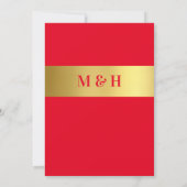 Gold Band Chinees | Uitnodiging tot weddenschappen (Achterkant)