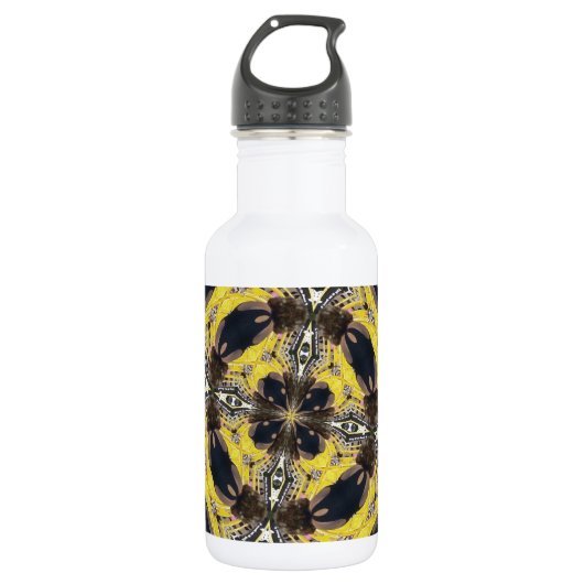 Gold Bands Kaleidoscoop Waterfles (Voorkant)