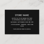 Gold Banner Grand Opening Ceremkaart Visitekaartje (Achterkant)