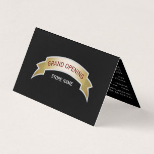 Gold Banner Grand Opening Ceremony Foto/Kaart Visitekaartje