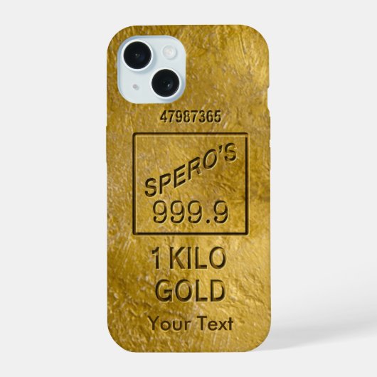 Gold Bar iPhone 15 Case (Achterkant)