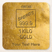 Gold Bar Kartonnen Onderzetters (Voorkant)