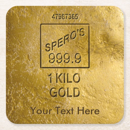 Gold Bar Kartonnen Onderzetters (Voorkant)