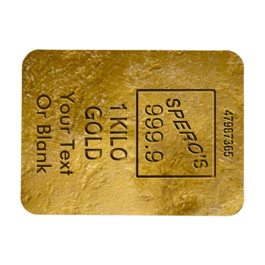 Gold Bar Magneet (Horizontaal)