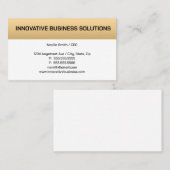 Gold Bar op wit Visitekaartje (Voorkant / Achterkant)