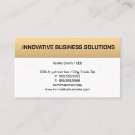 Gold Bar op wit Visitekaartje