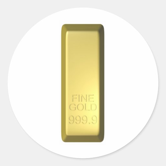 Gold Bar Ronde Sticker (Voorkant)