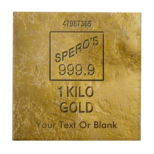 Gold Bar Tegeltje (Voorkant)