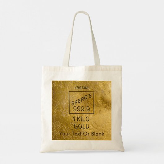 Gold Bar Tote Bag (Achterkant)