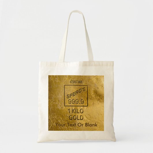 Gold Bar Tote Bag (Voorkant)