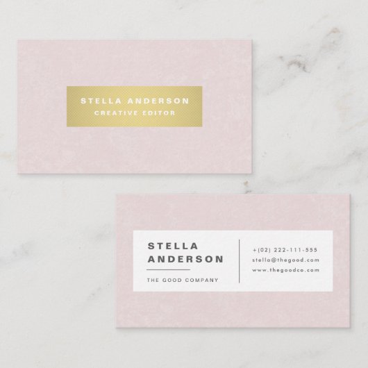 Gold Bar Visitekaartje (Voorkant / Achterkant)