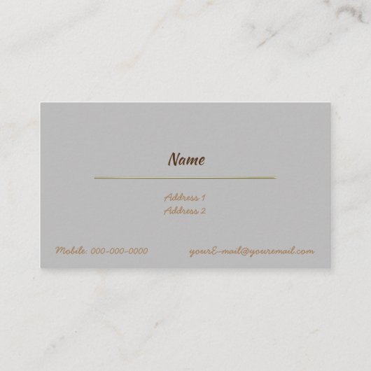 Gold Barber Visitekaartje (Achterkant)