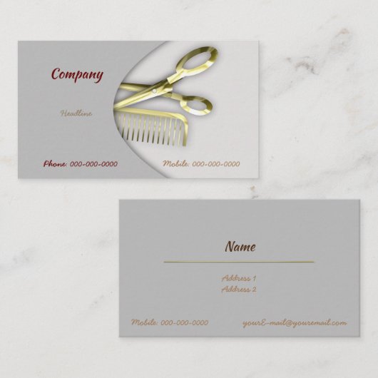 Gold Barber Visitekaartje (Voorkant / Achterkant)