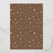 Gold Barly Wait Gender Neutral Beer Baby shower Folie Uitnodiging (Achterkant)