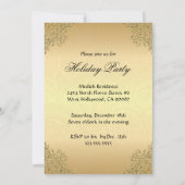 Gold  Baroque Chandelier Uitnodiging (Achterkant)