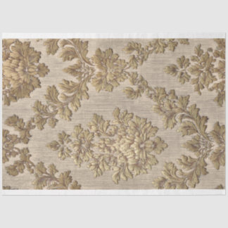  Gold Baroque Damask Pattern Decoupage Paper Tissuepapier