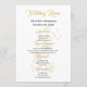 Gold Baroque Floral Script | Elegant Wedding Menu (Achterkant)