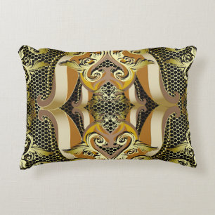 Gold Baroque luxe 3d  naadloos patroon. L Accent Kussen