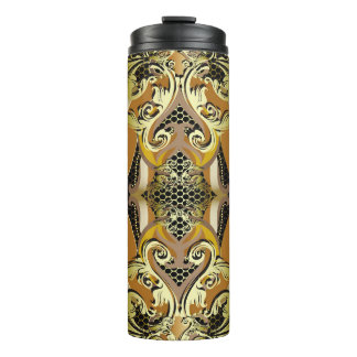 Gold Baroque luxe 3d  naadloos patroon. L Thermosbeker