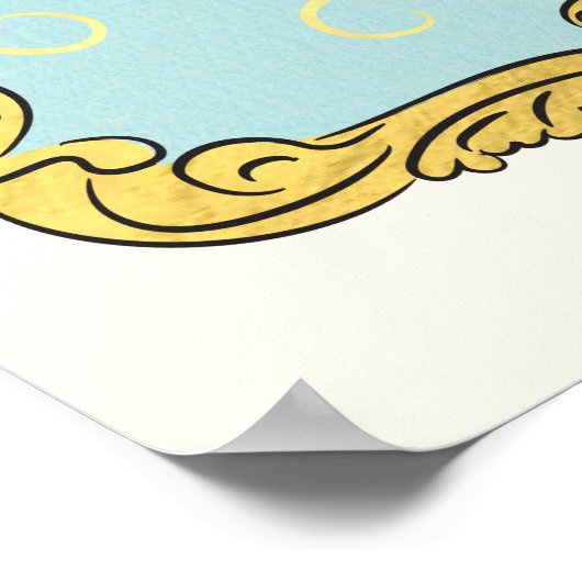 Gold Baroque Regency Gold Wedding Welkomstbord Poster (Hoek)