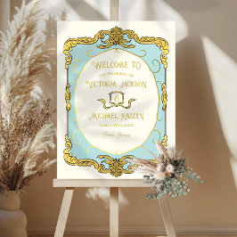 Gold Baroque Regency Gold Wedding Welkomstbord Poster