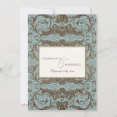 Gold Baroque Rococo Scrollwork in Shell Kaart (Achterkant)