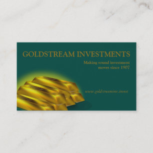 Gold Bars Investor Investment Banker Visitekaartje