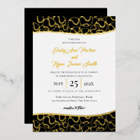 Gold Baseball Folie Invitation