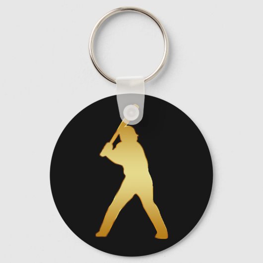 GOLD BASEBALL PLAYER SLEUTELHANGER (Voorkant)
