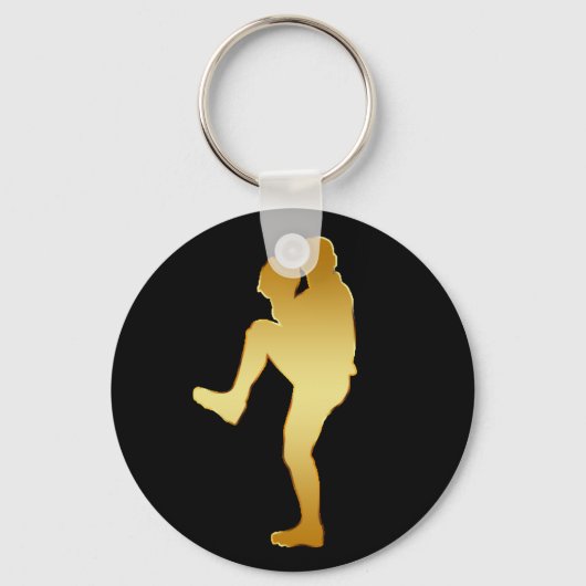 GOLD BASEBALL PLAYER SLEUTELHANGER (Voorkant)