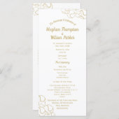 Gold Baseball Trouwprogramma Programmakaart (Voorkant / Achterkant)