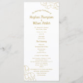 Gold Baseball Trouwprogramma Programmakaart (Voorkant)