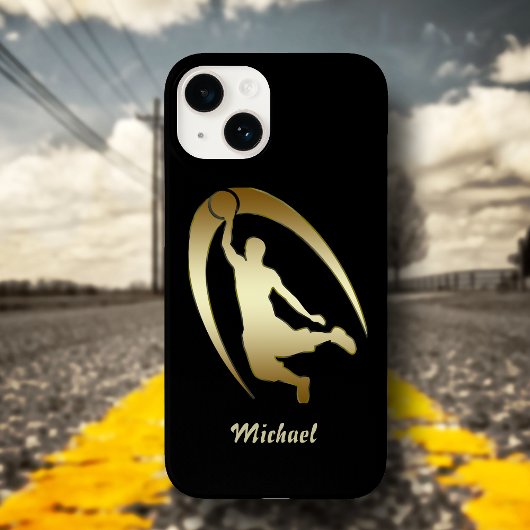 Gold Basketball Player Slam Dunk Case-Mate iPhone Case