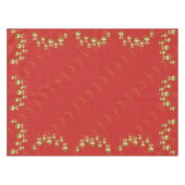 Gold Bauble Design Red kerstcadeau Tafelkleed (Voorkant (Horizontaal))