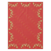 Gold Bauble Design Red kerstcadeau Tafelkleed (Voorkant)