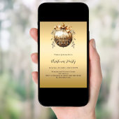 Gold bauble vintage kerstfeest kaart