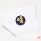 Gold Baubles Christmas Logo adres terug sticker (Envelop)