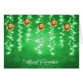 Gold Baubles en witte kerst (Voorkant Horizontaal)